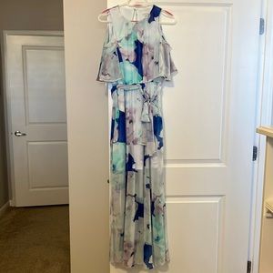 Calvin Klein floral long dress, size 8